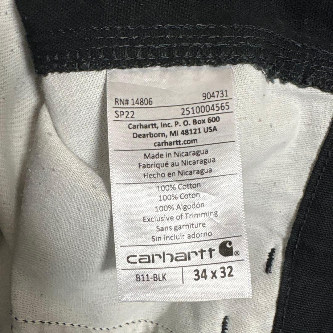 Carhartt ブラック ワークパンツ ペインターパンツ 34×32