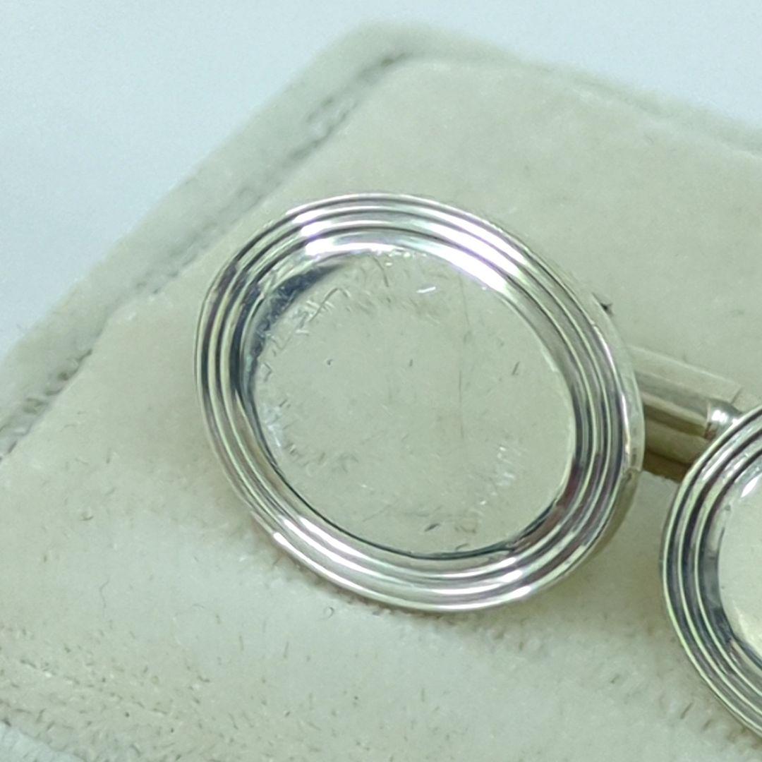 ティファニー カフリンクス シルバー925 オーバル メンズ