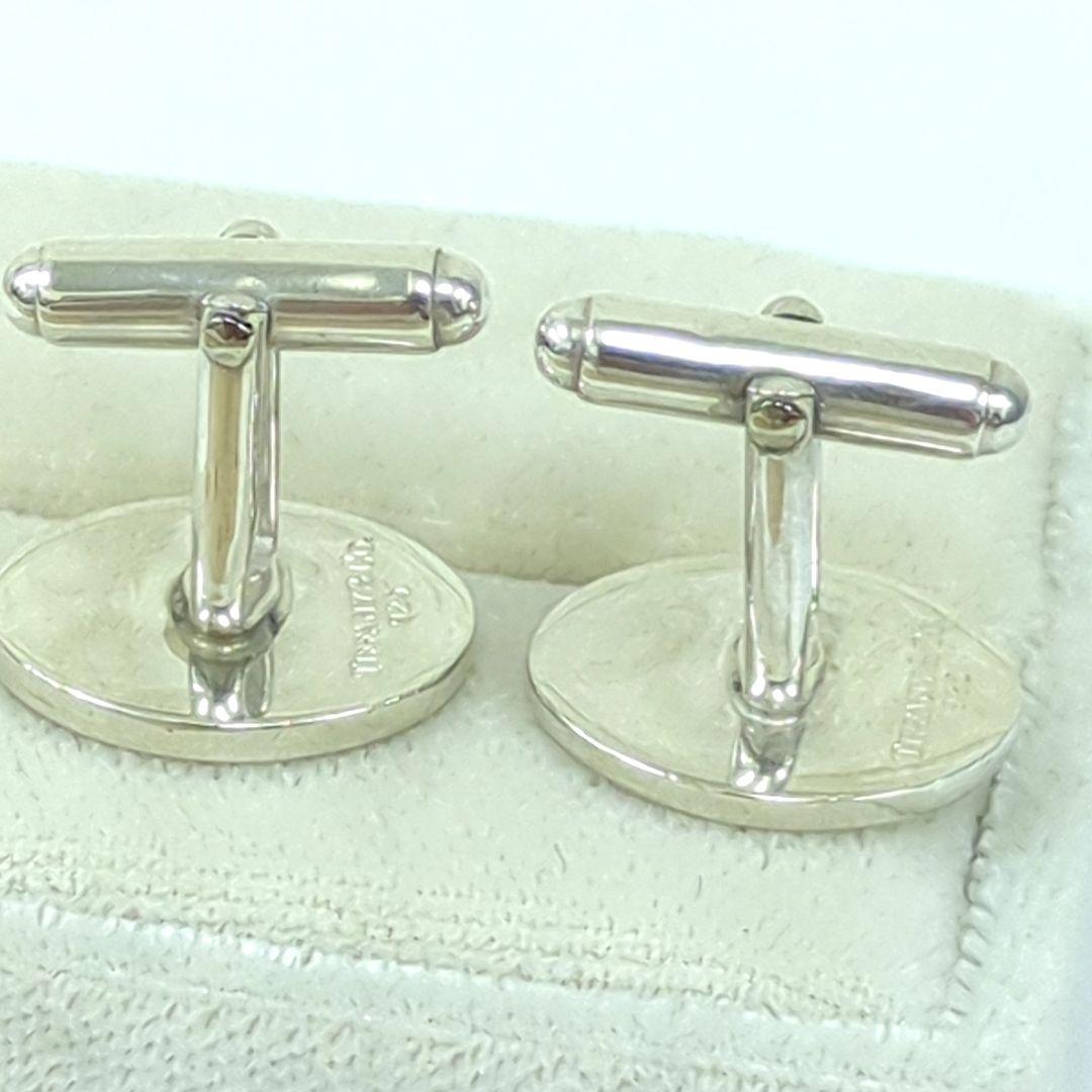 ティファニー カフリンクス シルバー925 オーバル メンズ