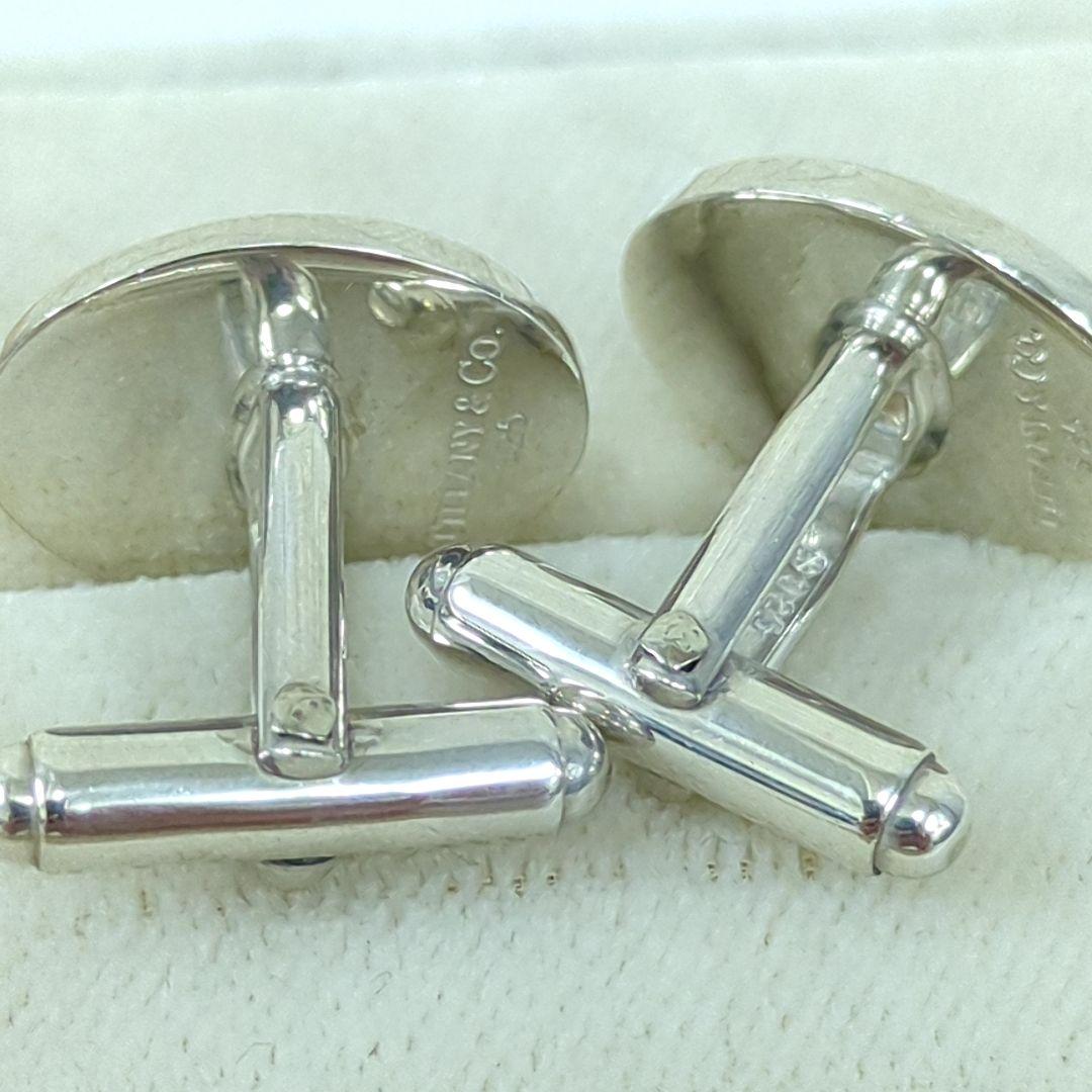 ティファニー カフリンクス シルバー925 オーバル メンズ