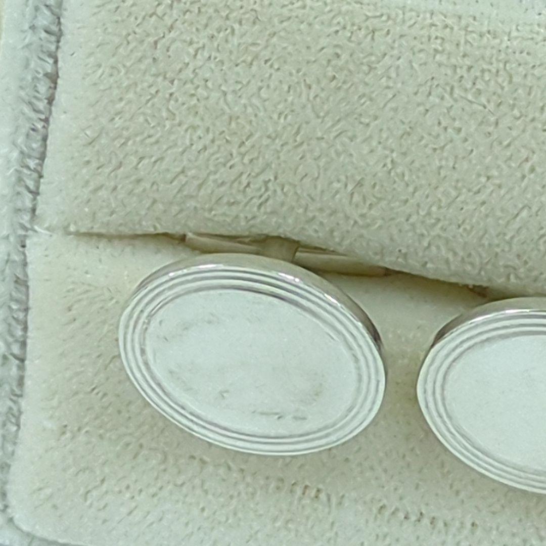 ティファニー カフリンクス シルバー925 オーバル メンズ