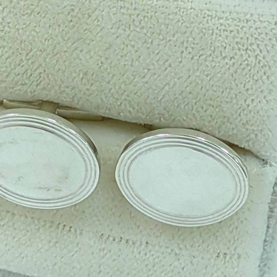 ティファニー カフリンクス シルバー925 オーバル メンズ