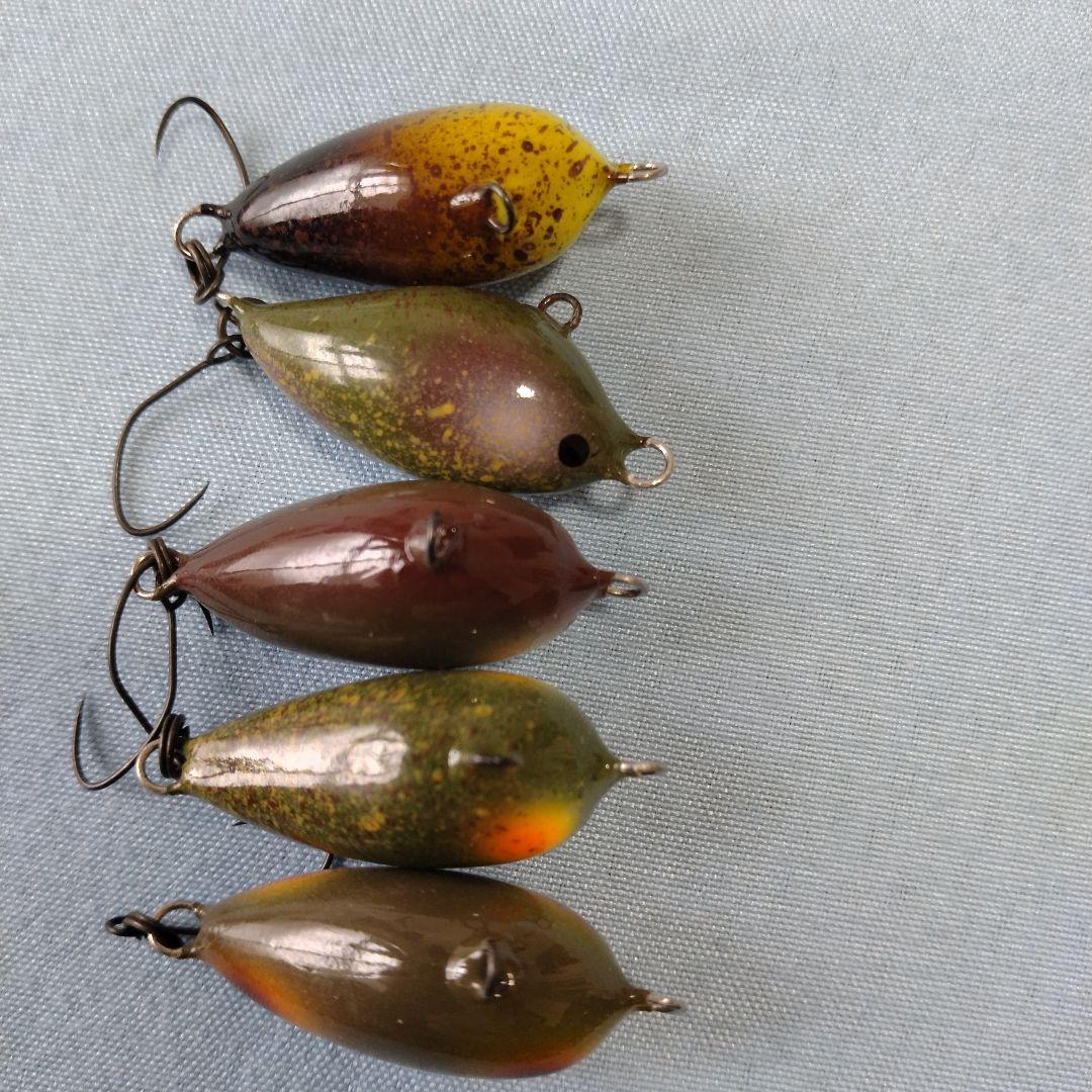 小菅のかえるくん　ハンドメイドのトップウォータープラグ 5個セット