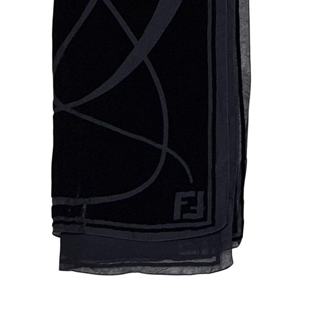 【美品】FENDI フェンディ ストール ベロア シルク混 イタリア製