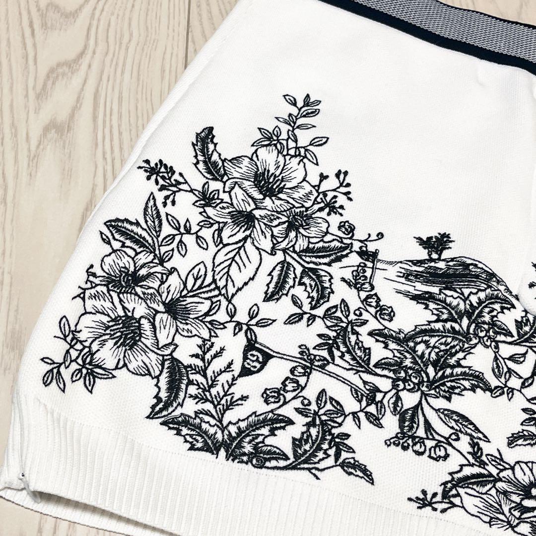 ☆PEARLY GATES パーリーゲイツ　花柄　ニット　セットアップ　スカート