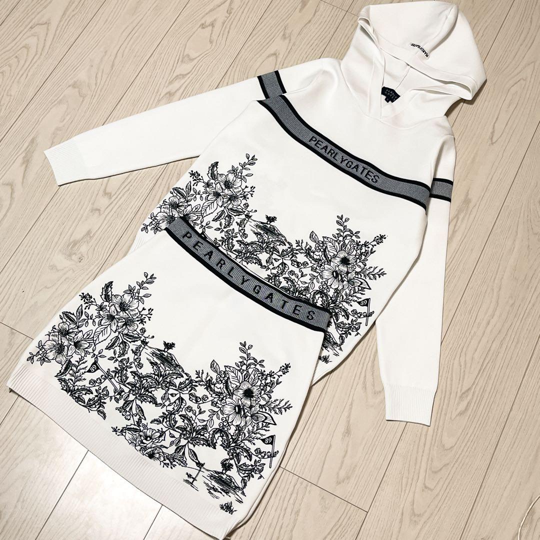 ☆PEARLY GATES パーリーゲイツ　花柄　ニット　セットアップ　スカート