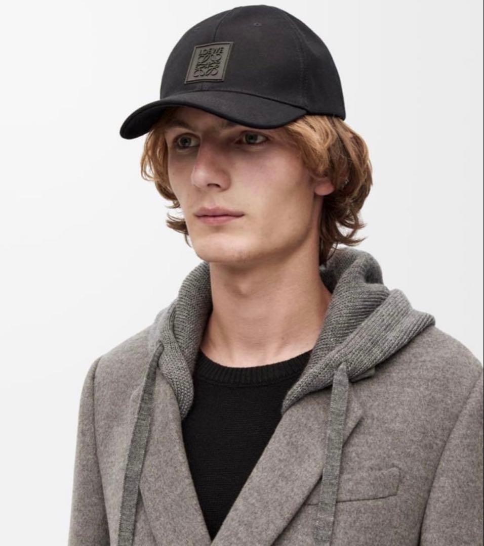 美品⭕️ロエベ　LOEWE パッチキャップ　ブラック　59