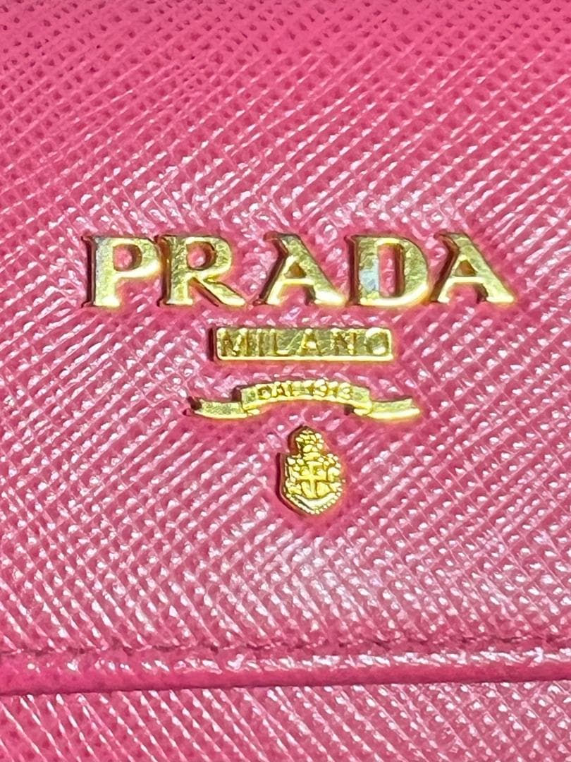 ★極美品★ PRADA プラダ キーケース 6連 ペオニア サフィアーノレザー