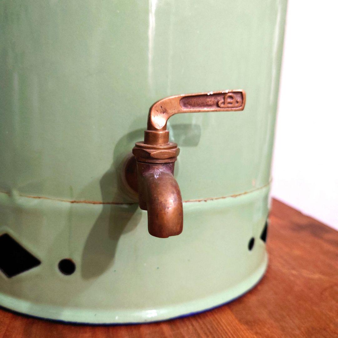 昭和レトロ ホーロー 琺瑯 タンク ウォータージャグ ポット 水瓶