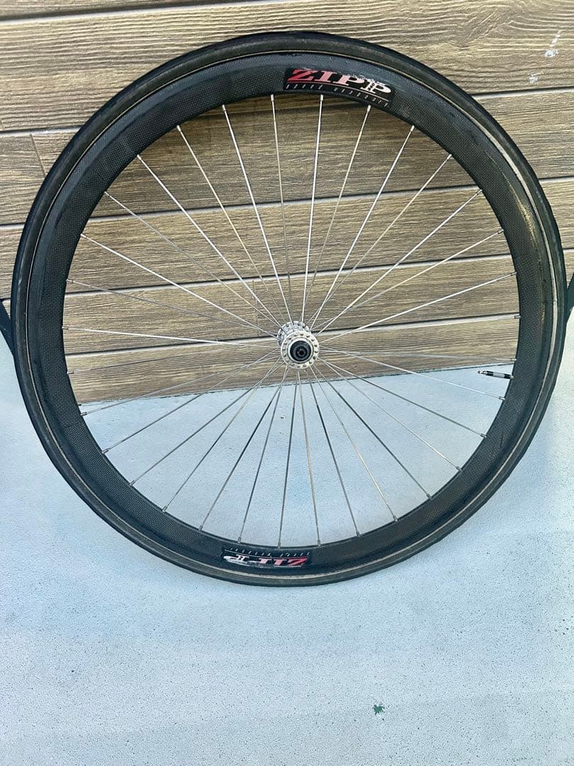 ◆ZIPP カーボンホイール前輪DURAACEハブ&タイヤ付◆重量0.97g軽量
