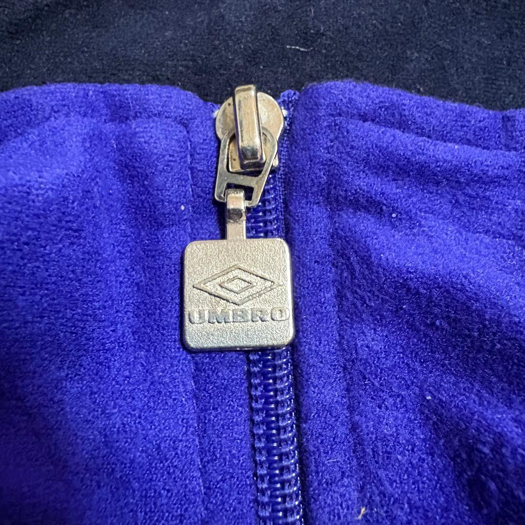 【L8】90s UMBROベロアトラックジャケット刺繍パープルVintage