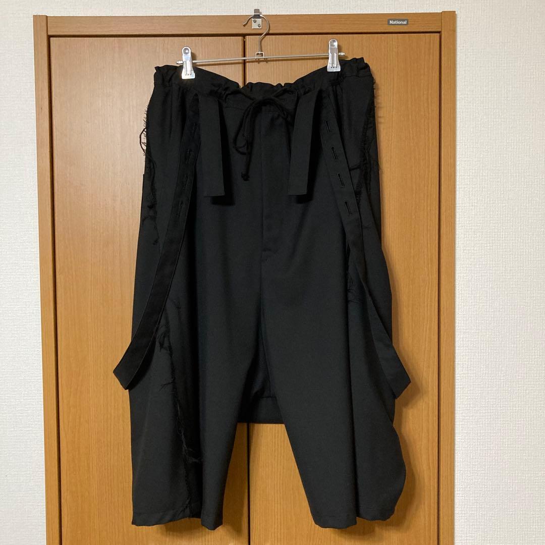groundYギャバジンサスペンダークロップドパンツyohji yamamoto