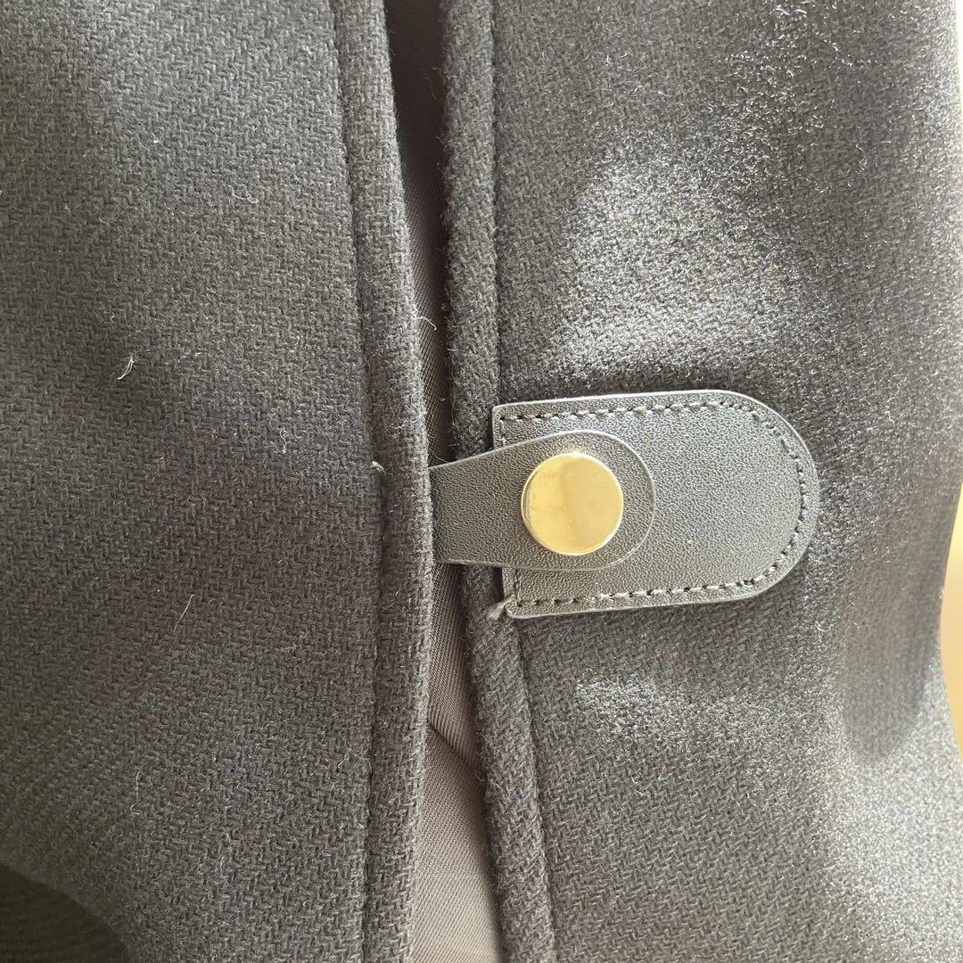 【即完売】ZARA&MANTECO｜ポンチョケープ｜ゴールド金具｜ラムウールXS