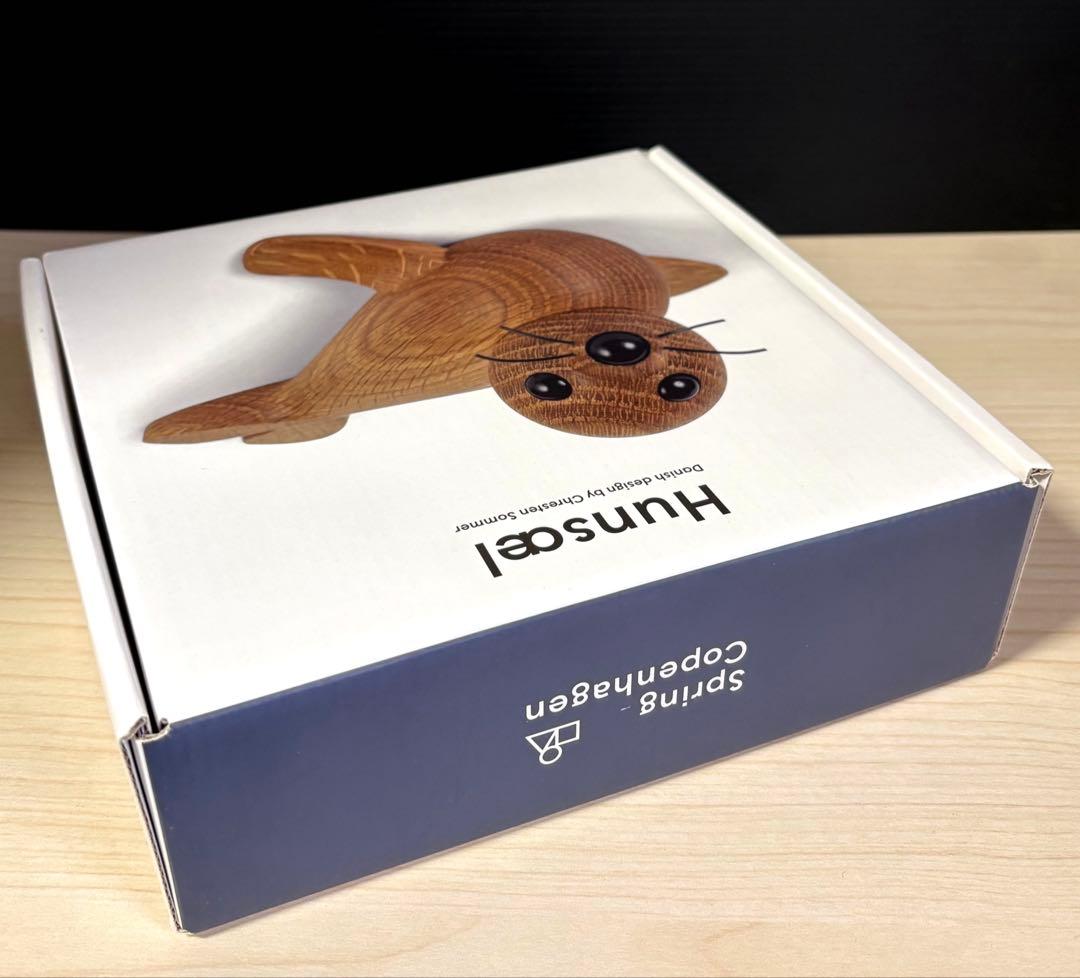 Spring  アザラシ 置物 木製 未使用保管品　美品