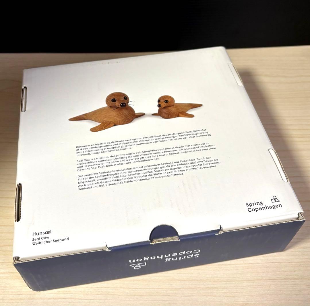 Spring  アザラシ 置物 木製 未使用保管品　美品