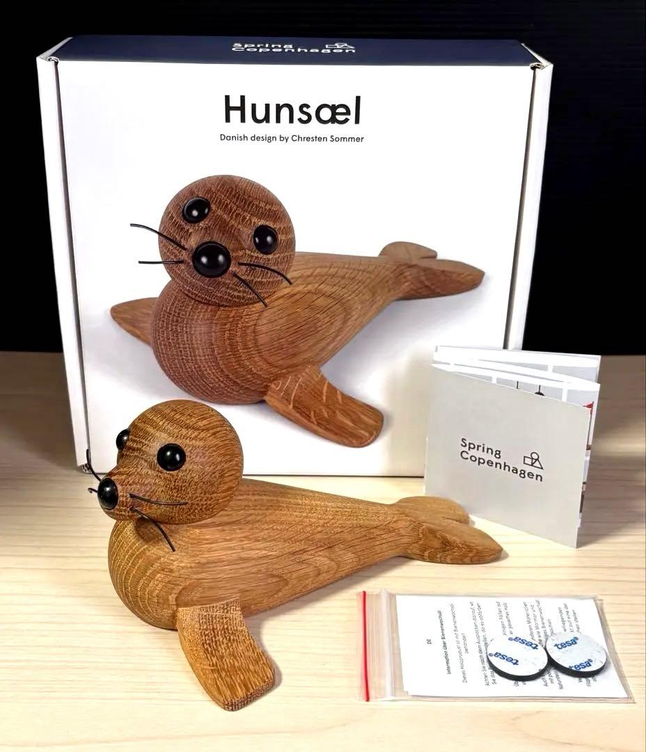 Spring  アザラシ 置物 木製 未使用保管品　美品