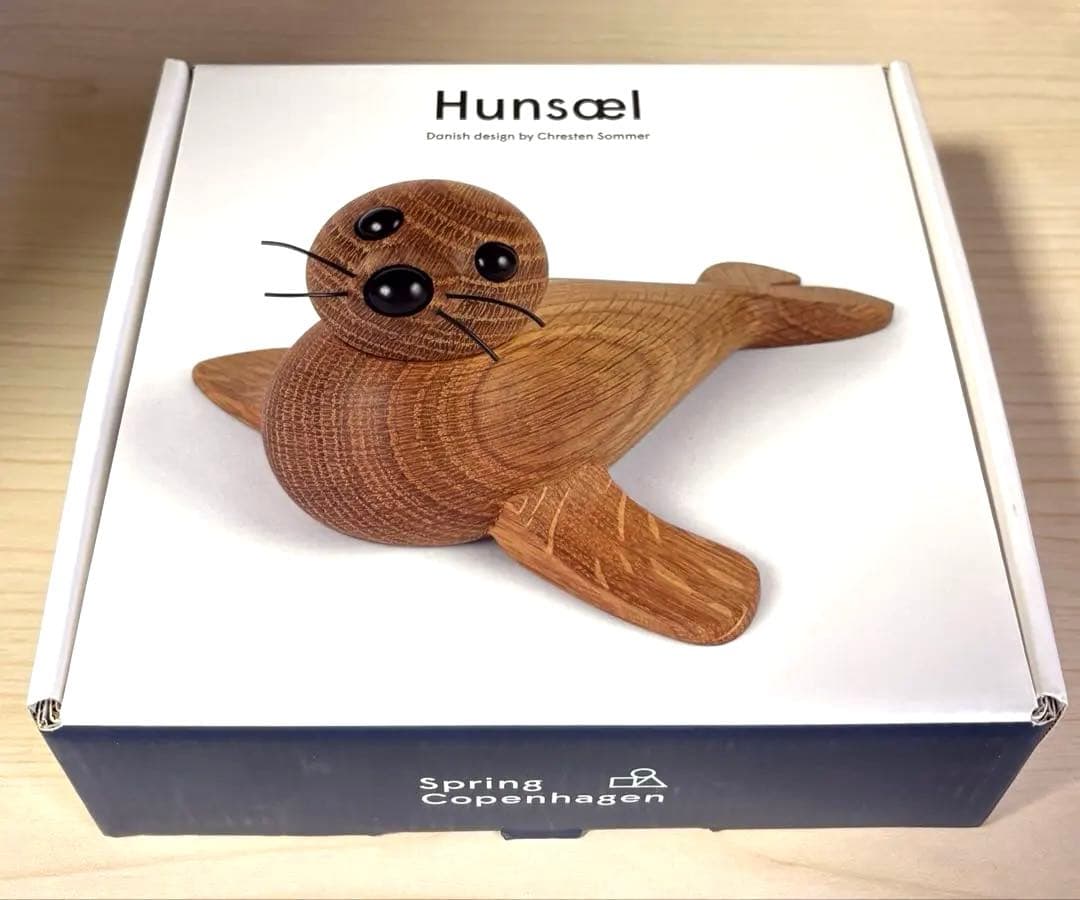 Spring  アザラシ 置物 木製 未使用保管品　美品