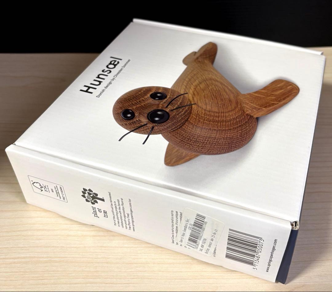 Spring  アザラシ 置物 木製 未使用保管品　美品