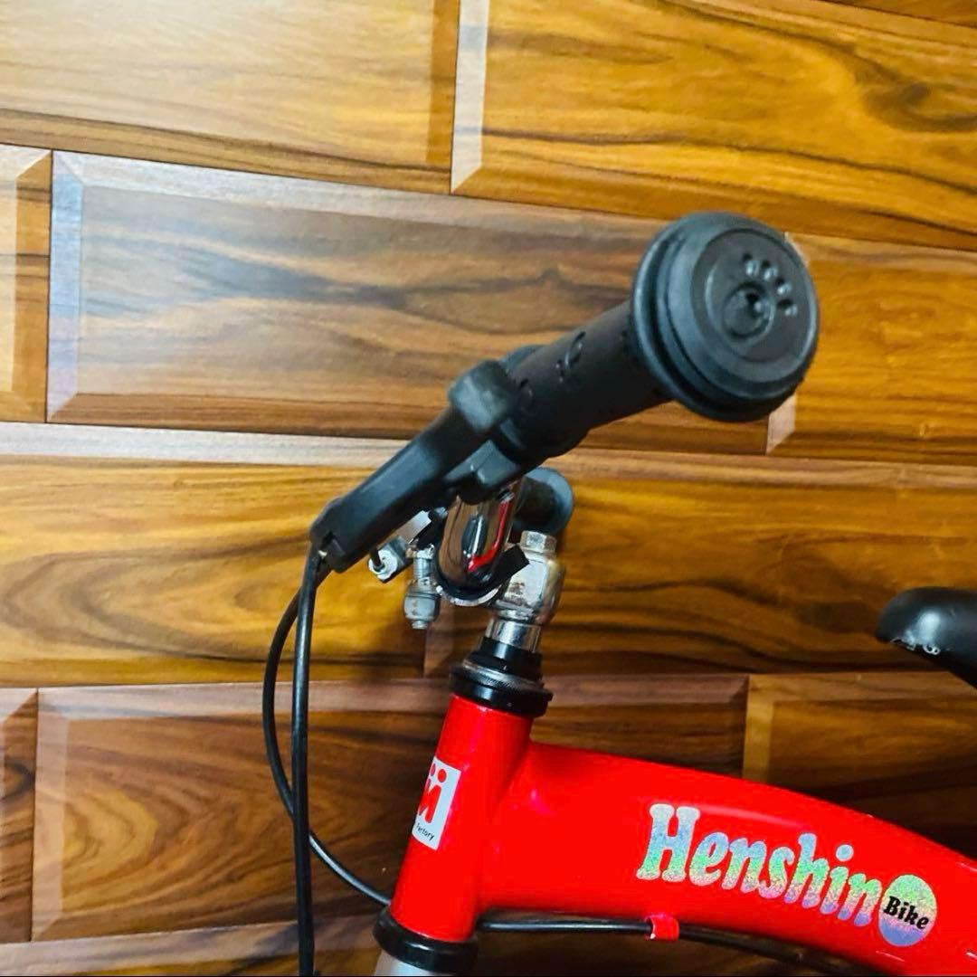 未使用付属品付き へんしんバイク 12インチ レッド バランスバイク 補助輪 赤