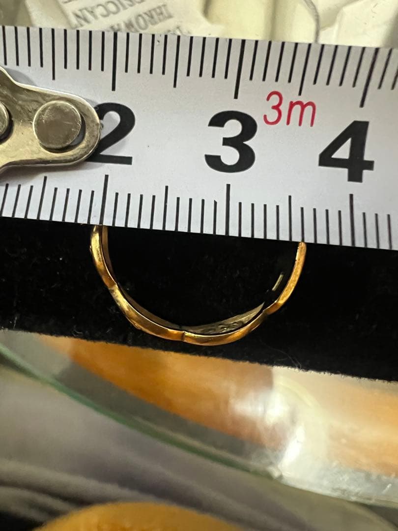 K18ゴールド 花模様 透かしリング2.1グラム