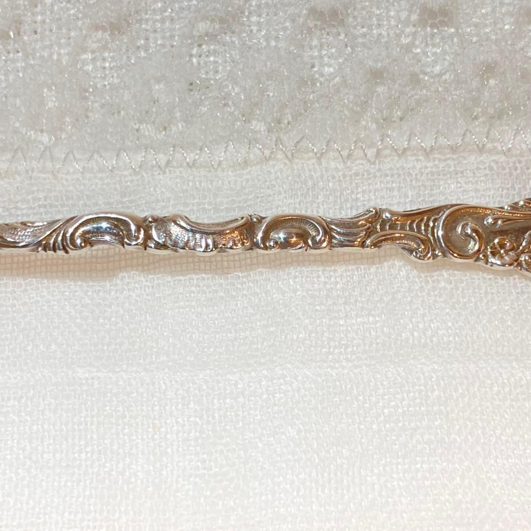 84 スターリングシルバーフローラルデザインのスプーン アンティーク雑貨