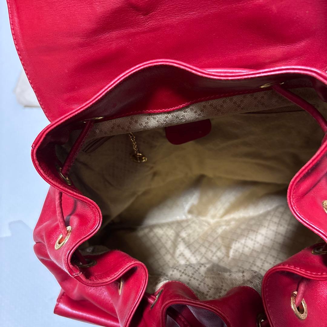 グッチ　バンブー　リュック　赤　レッド