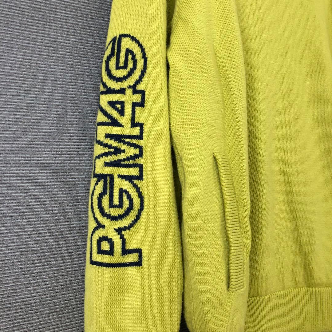 PEARLY GATES 蓄熱 裏地付き ニットブルゾン 4 イエロー