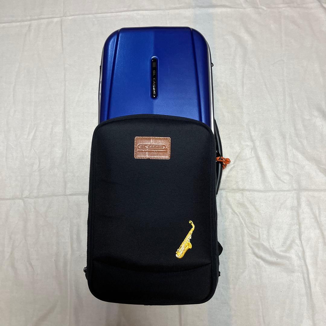 GL アルトサックスケース ハードシェル 青