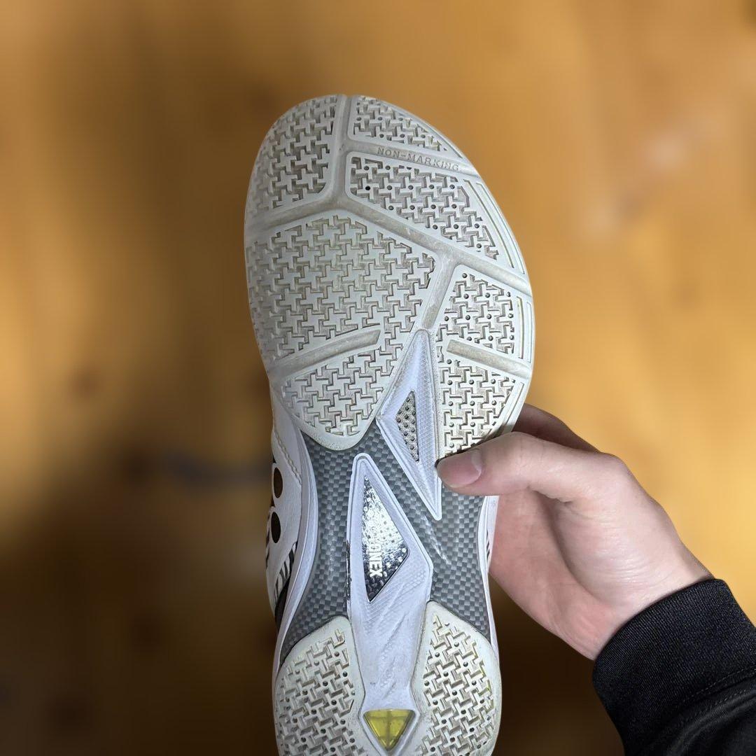 バドミントン用シューズ ホワイト/ブラック/ブルー 27