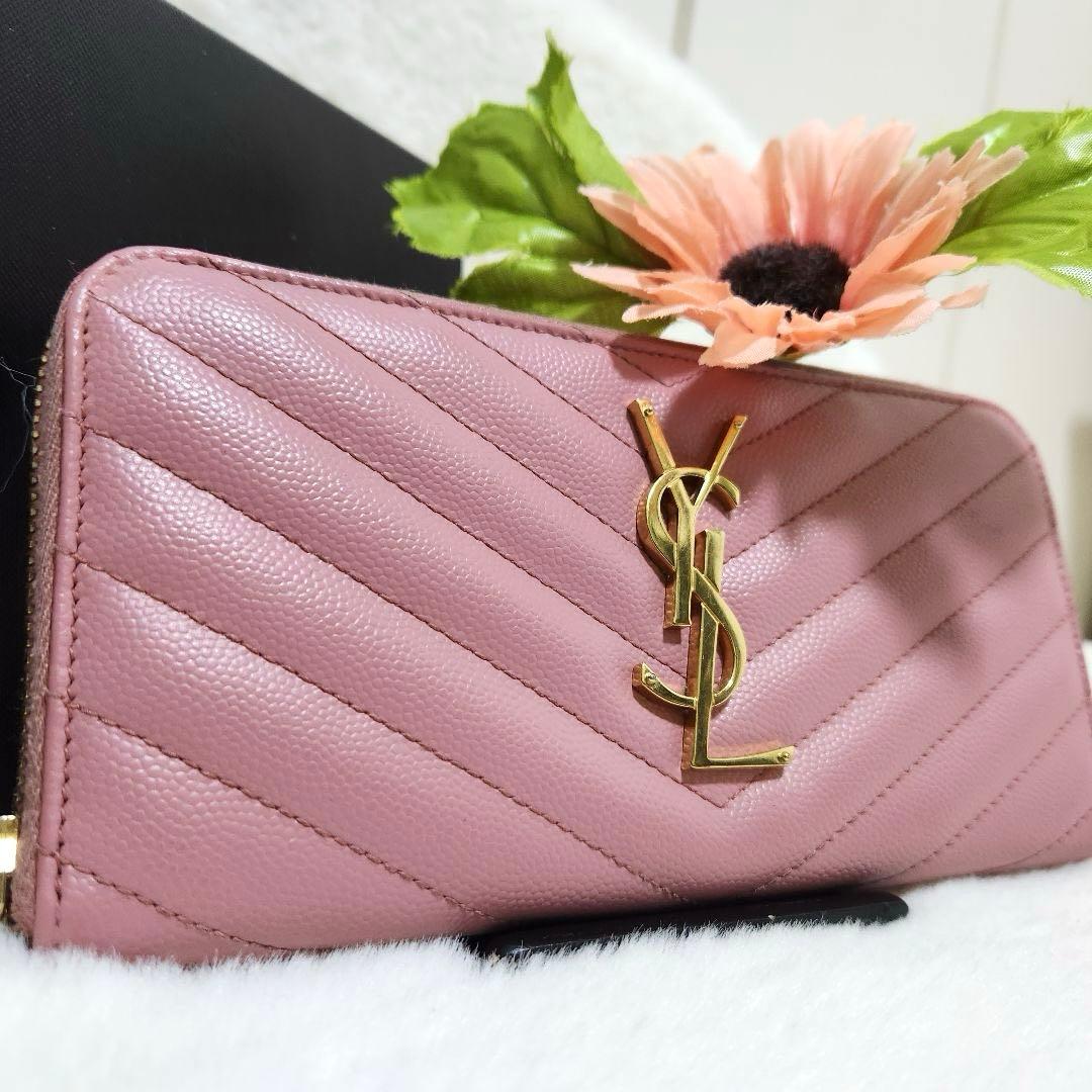 ✨極美品✨サンローラン　長財布　ラウンドファスナー カサンドラ　キャビアスキン