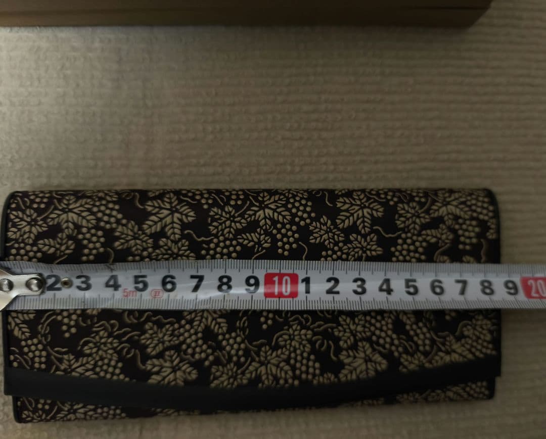 印傳屋　長財布　紫地　ぶどう