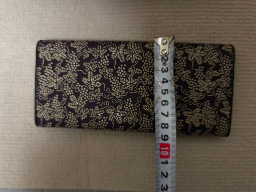 印傳屋　長財布　紫地　ぶどう