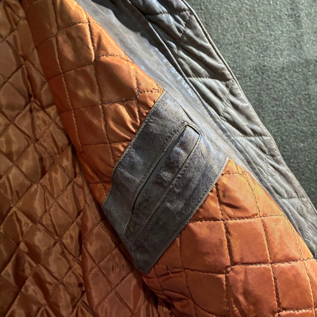 80s-90s フランス製　フライトジャケット　レザージャケット　M