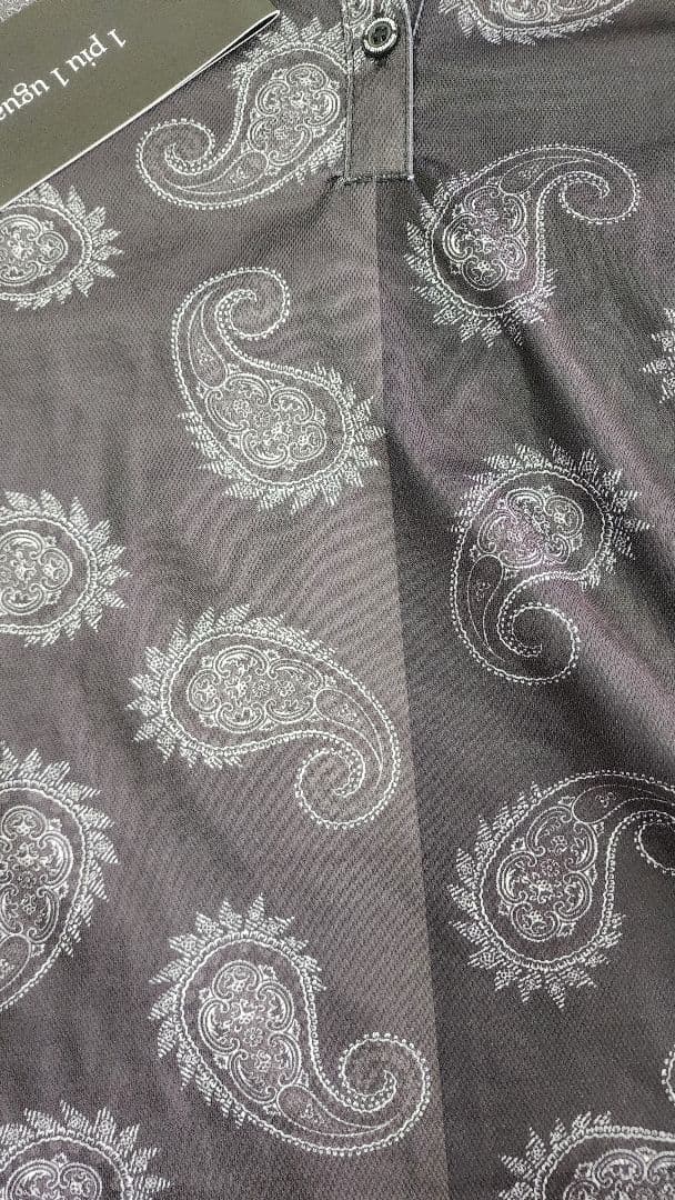 新品 1piu1uguale3 golf ポロシャツ バンダナ ペイズリー 新作