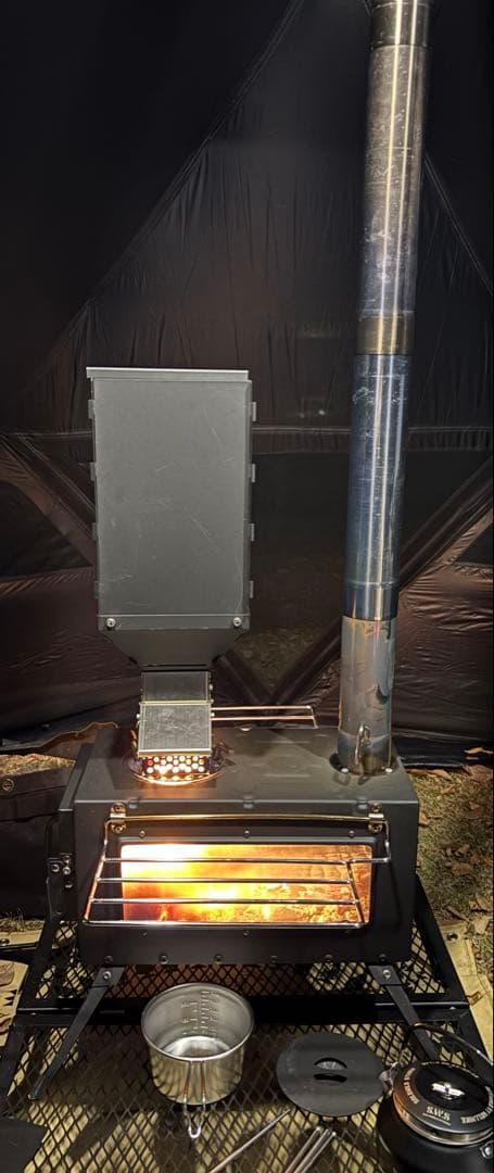 SENQI ペレット薪ストーブ 二回使用 ブラック - メルカリ