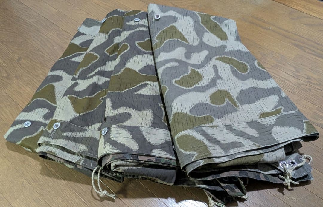 ★オーストリア軍幕４枚フルセット スワンプ エンドウ迷彩 タープ テント★