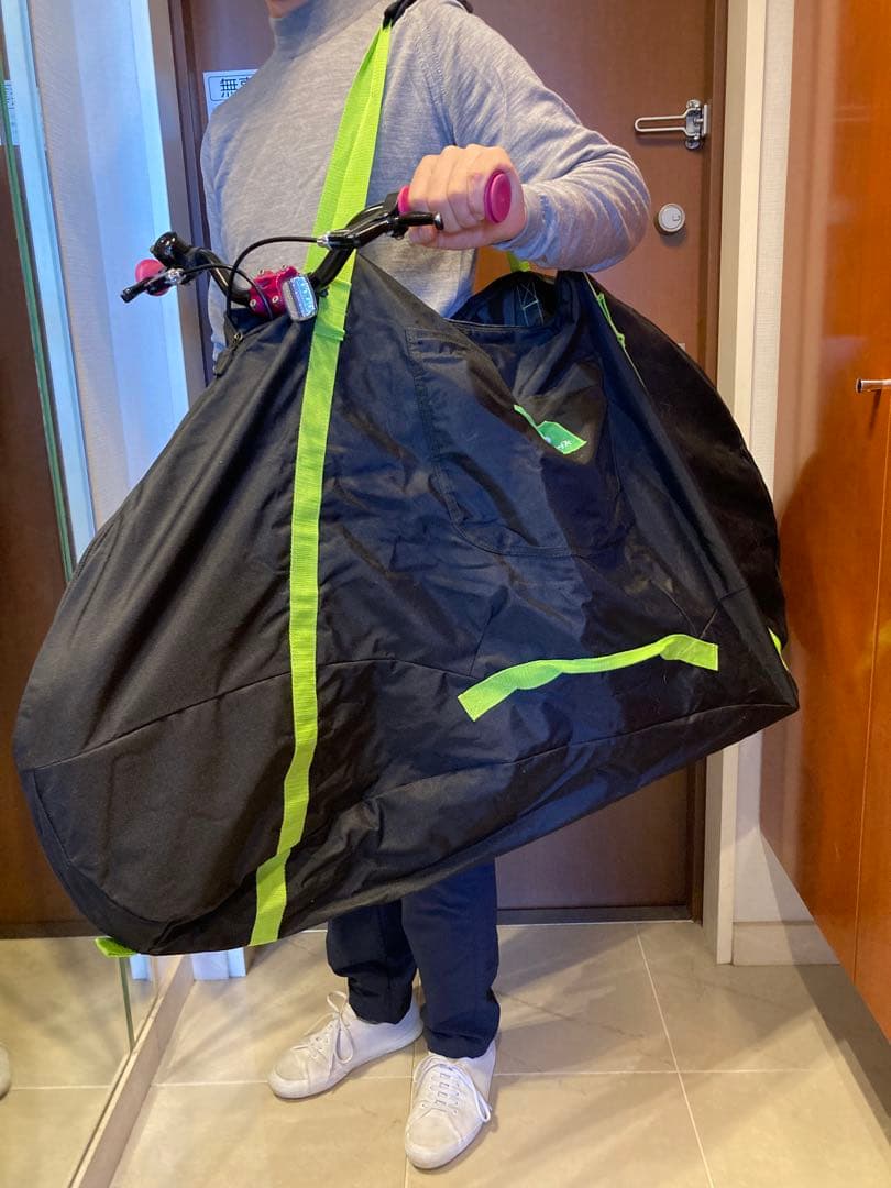 【キャリーバッグ付き・極美品】ヨツバサイクル　16インチ　クリスタルピンク