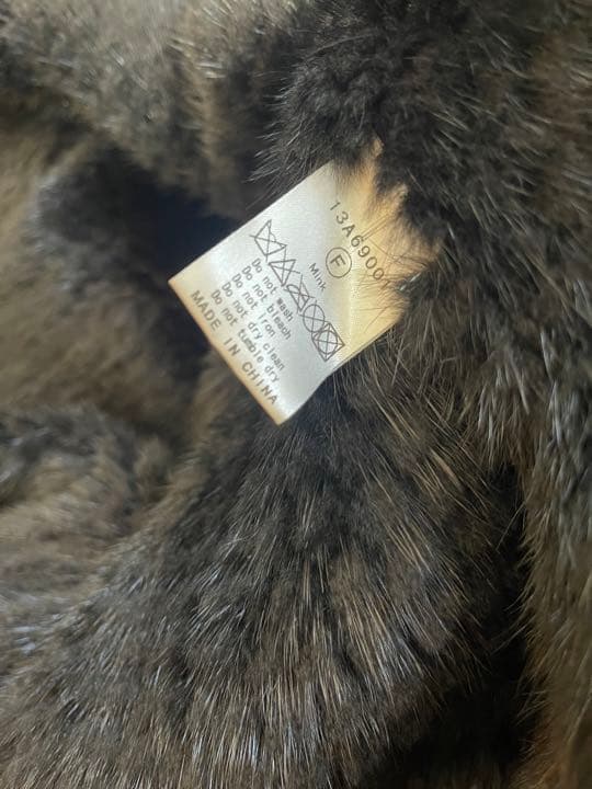 ◆レア◆美品　ルシェルブルー ミンク　ポンチョ　フード付き　ファーポンチョ