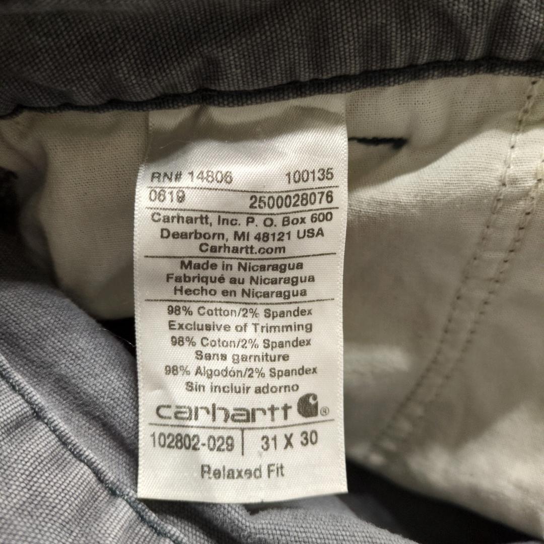 カーハート ダブルニー ペインターパンツ ダック W31 ダークグレー ダメージ