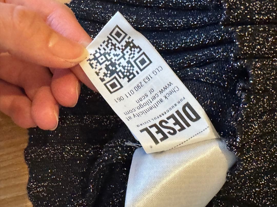 DIESEL M-Clarksville-Lurex チューブトップ　S