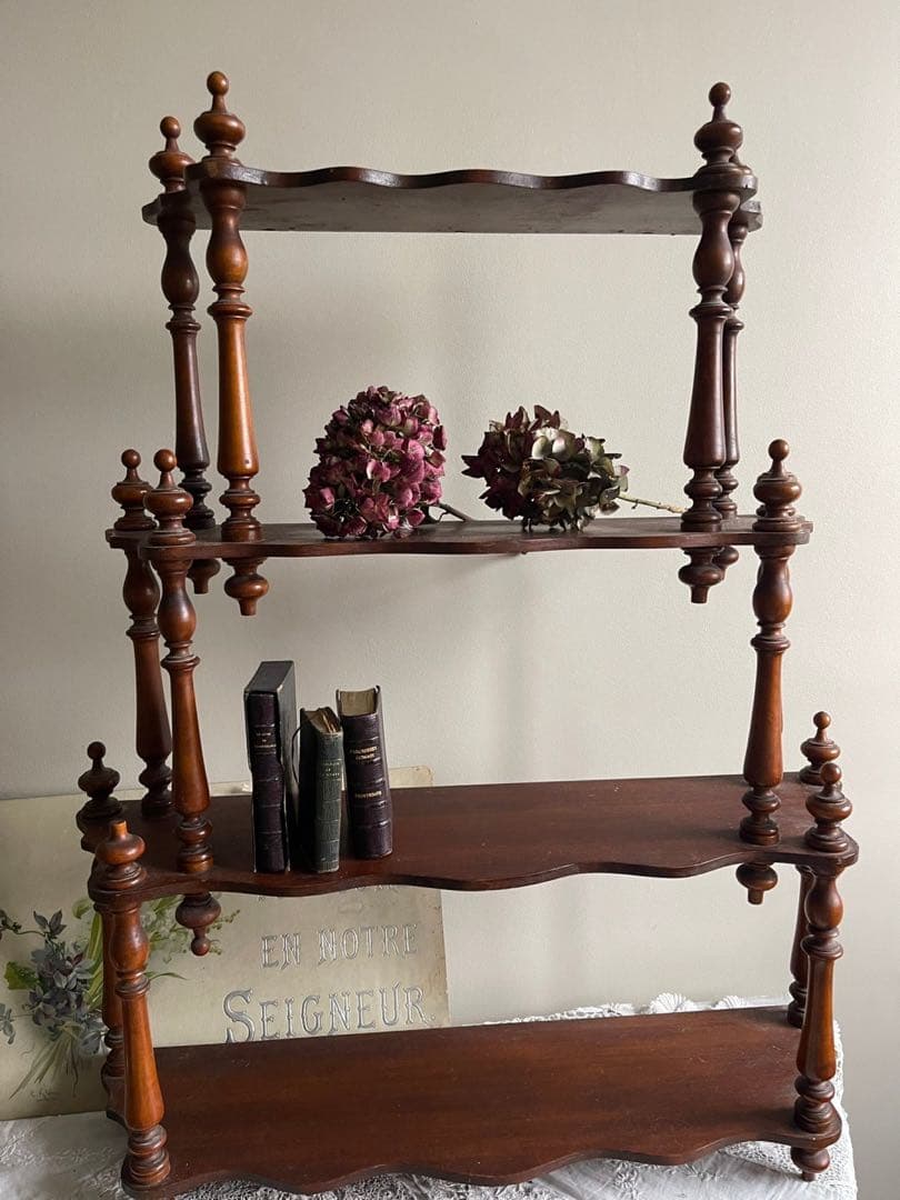 【お40】60 フランス　アンティーク　ナポレオン　　　 シェルフ　棚