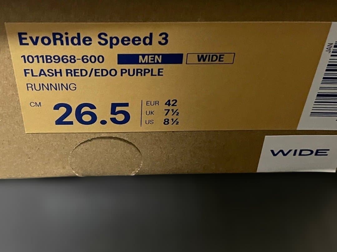 アシックス エボライドスピード 3 メンズ　 26.5cm / WIDE　美品