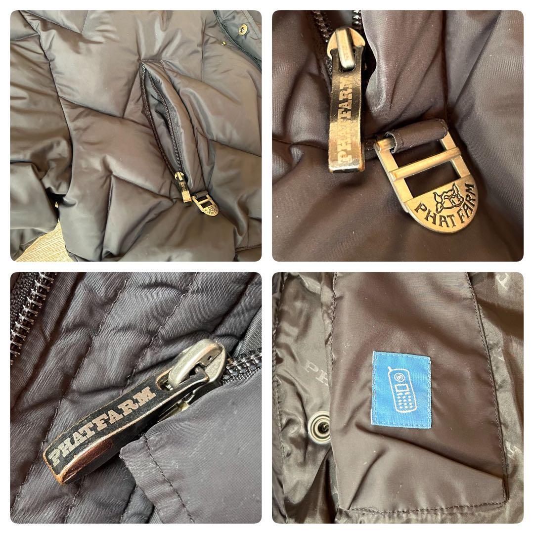 Phat Farm ダウンジャケット ファー HIPHOP 90s Y2K 黒 - メルカリ
