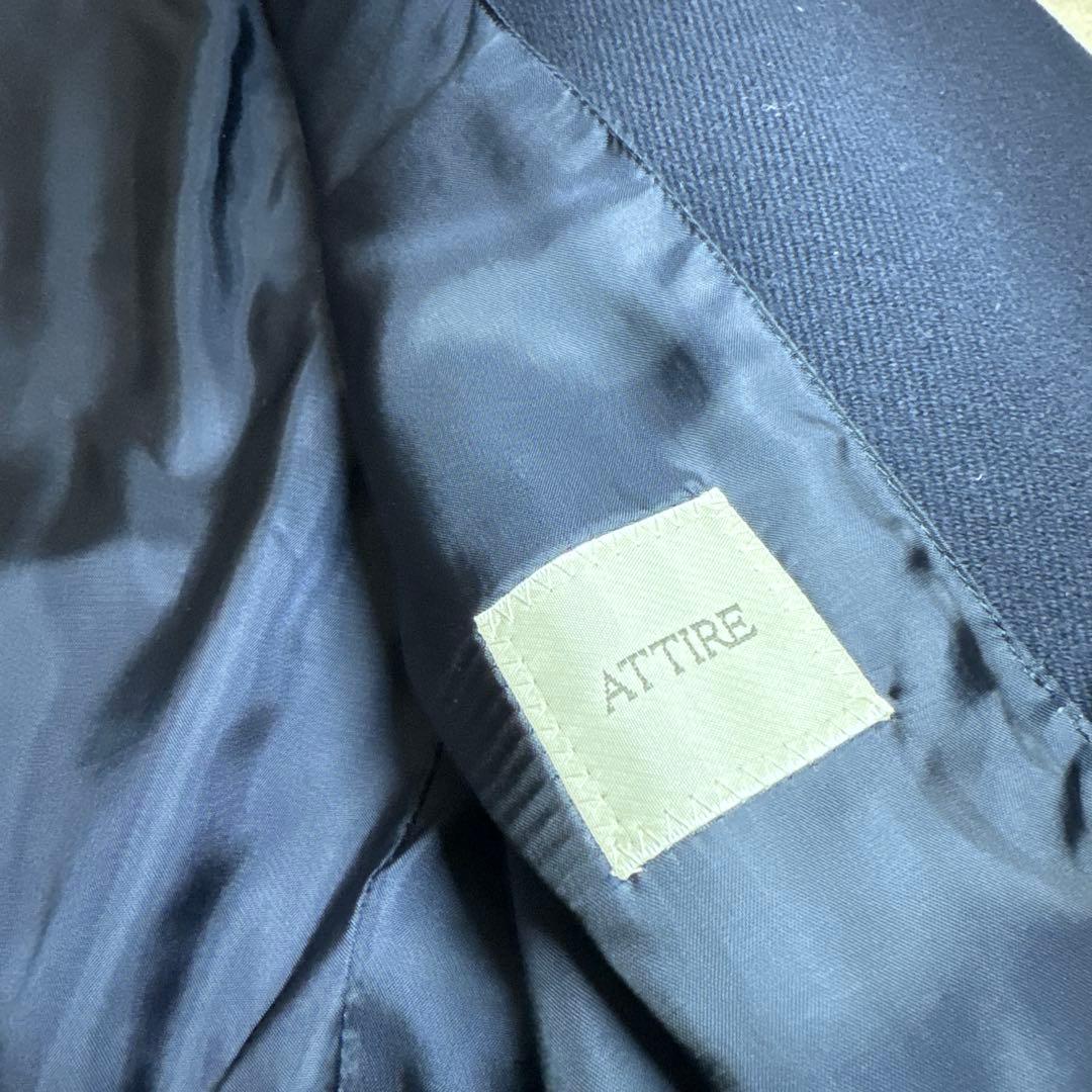 16 美品　日本製　アタイア コート　ダブル　チェスターコート　ネイビー　48