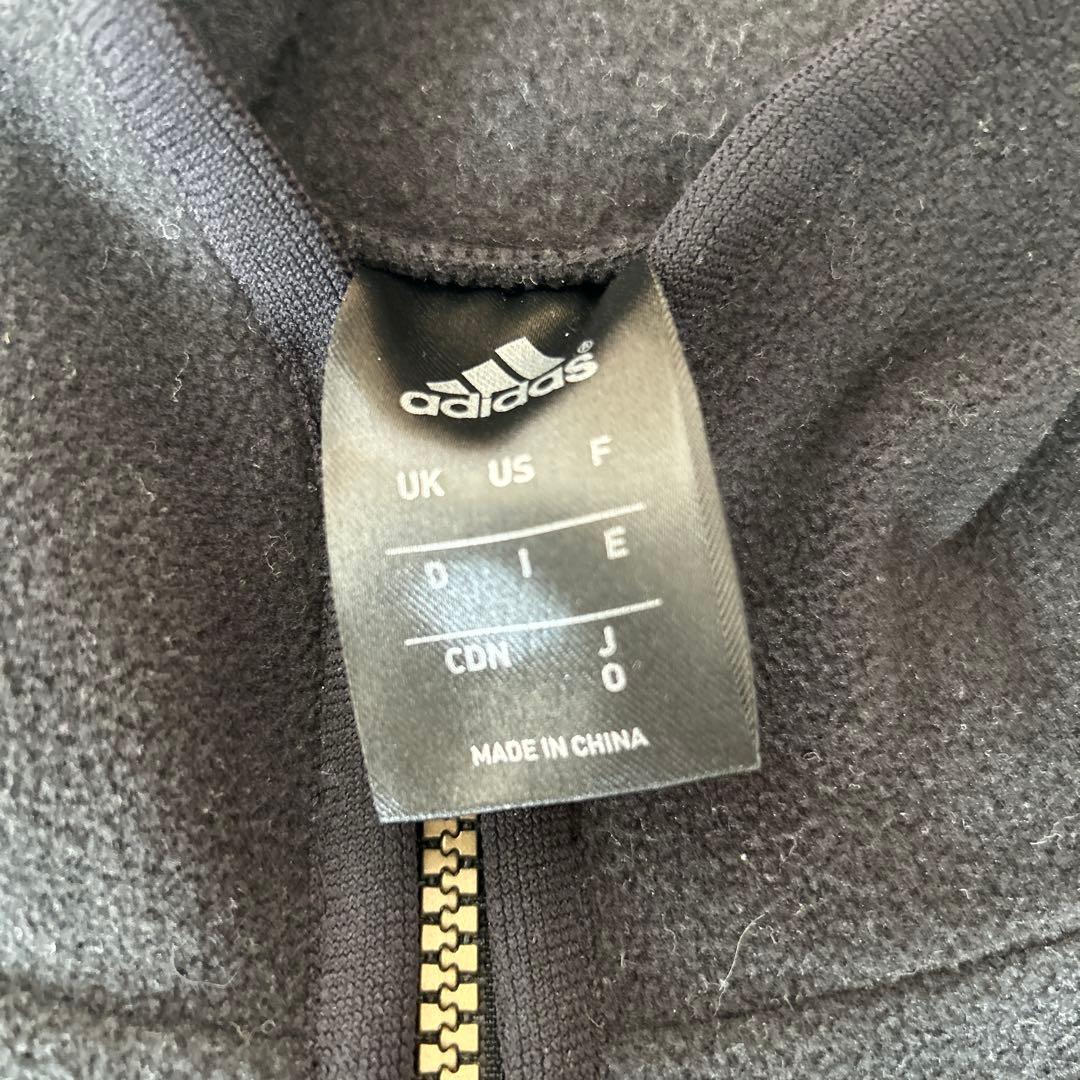 adidas ジップアップジャケット L ブラック/レッド/ゴールド