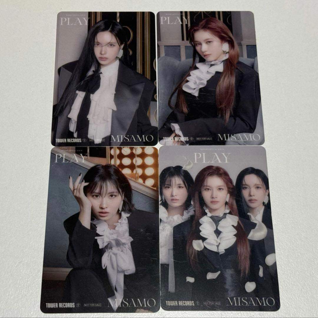 MISAMO PLAY ミナ サナ モモ タワレコ特典 クリアトレカ 4枚セット