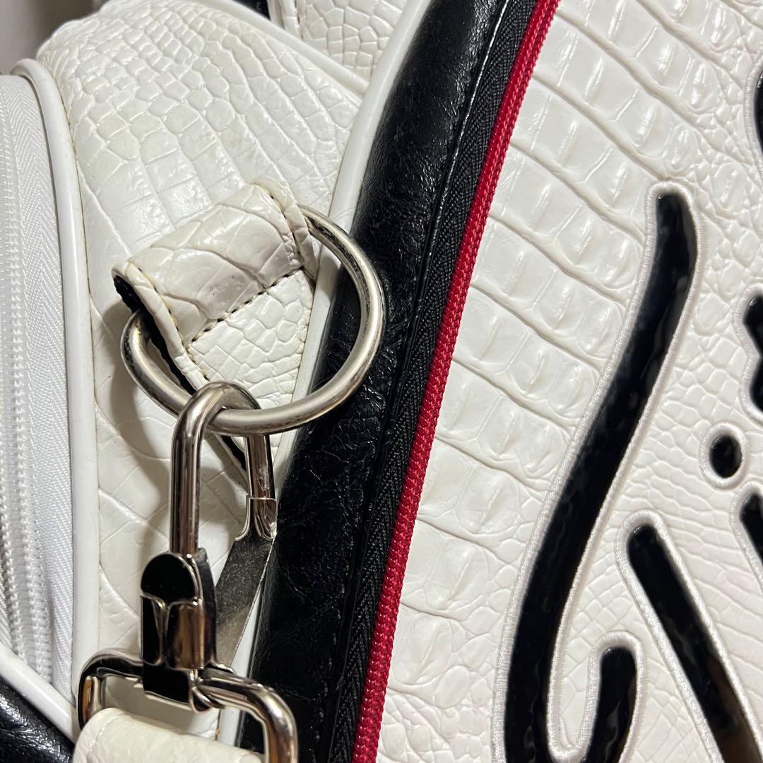 希少 レア 美品 タイトリスト 型押し キャディバッグ 9.5型 クロコ ゴルフ