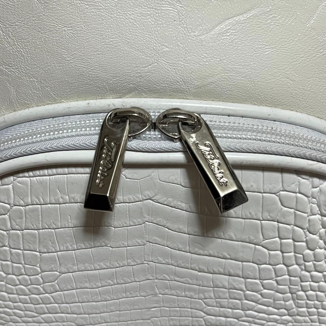 希少 レア 美品 タイトリスト 型押し キャディバッグ 9.5型 クロコ ゴルフ