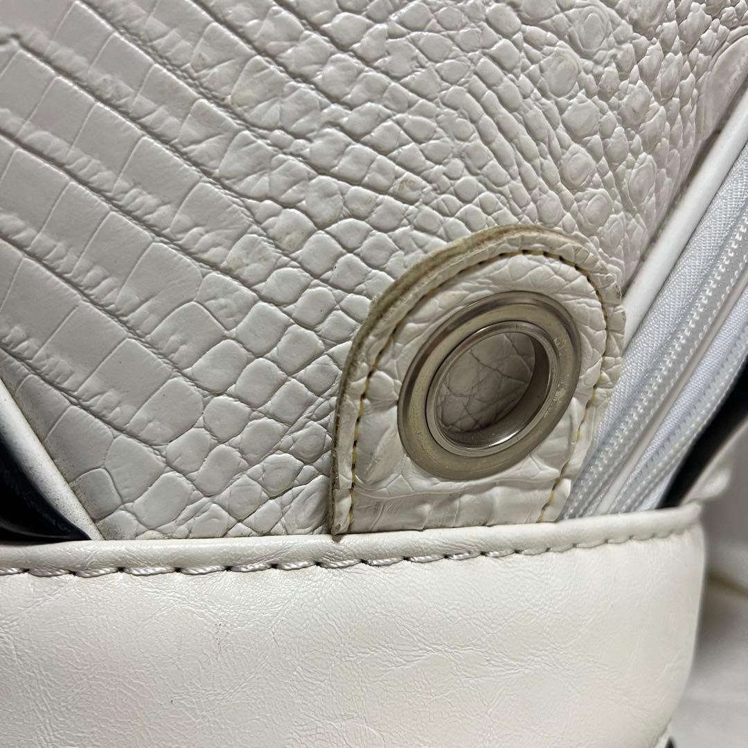 希少 レア 美品 タイトリスト 型押し キャディバッグ 9.5型 クロコ ゴルフ