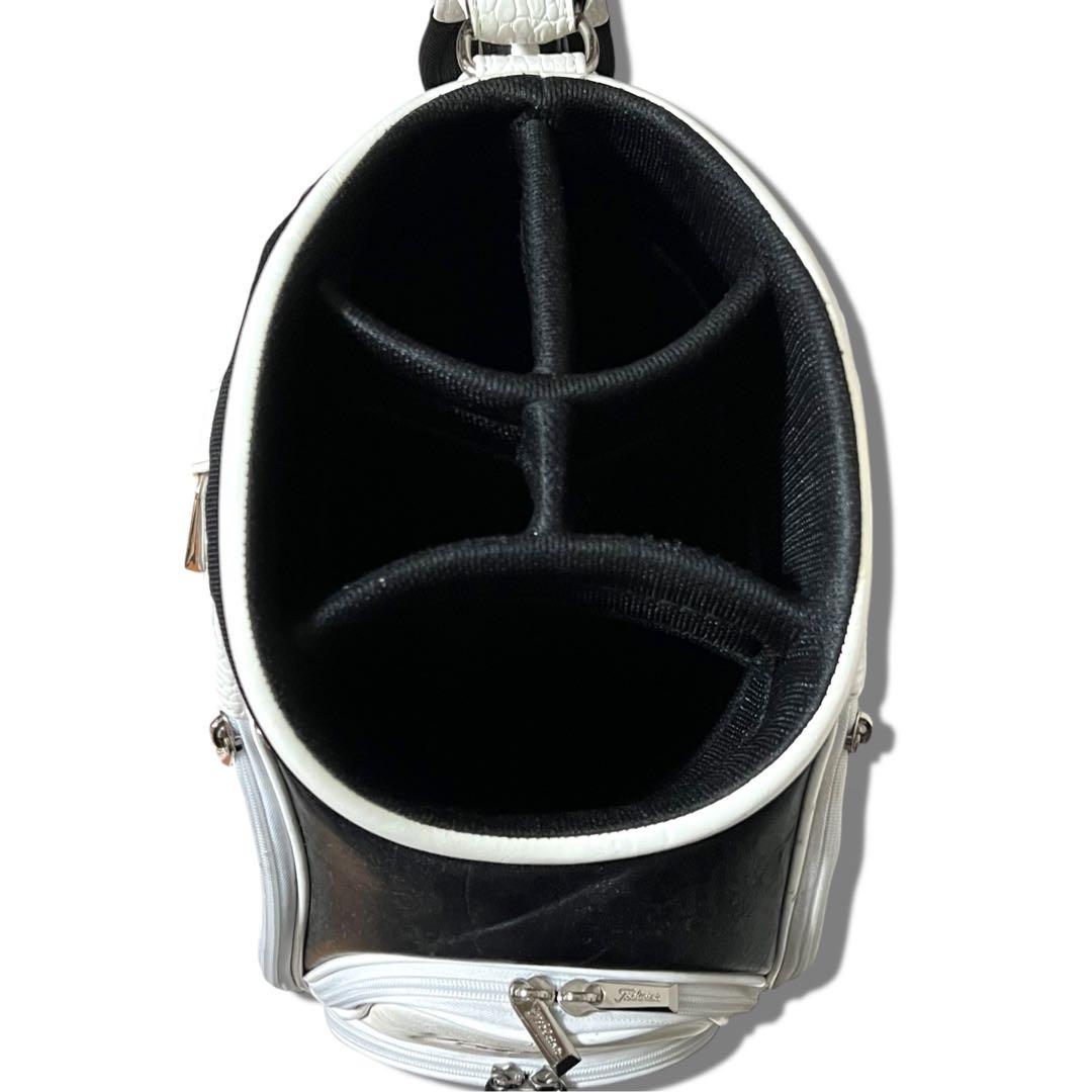 希少 レア 美品 タイトリスト 型押し キャディバッグ 9.5型 クロコ ゴルフ